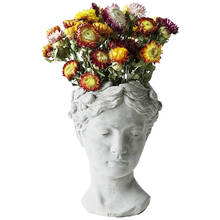 Athena Head Sculpture Flower Pot Desk Moder Ceramic Vase Decor Human Head Hand Painted Flower Arrangement Statue Planter Holder 2024 - buy cheap