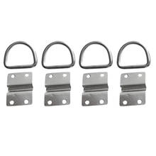 D Ring 1/4'' Tie Down Ring Load Anchor Trailer Anchor Forged Lashing Ring (4-Pack), 316 Stainless Steel, Silver 2024 - buy cheap