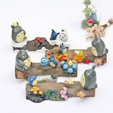 Figuras de Anime japonés Totoro para las cuatro estaciones, jardín de hadas, decoración de escritorio para el hogar, miniaturas de resina, paisaje, accesorios para manualidades DIY 2024 - compra barato