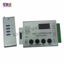 Controlador de píxeles led rgb programable DC12V 5-24V, 4 teclas HC008, control RF de 2048 píxeles, 133 modos de Efecto, controlador ws2811 2812 led 2024 - compra barato