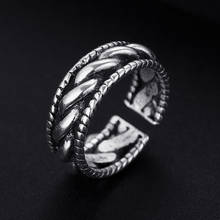 Модные Винтажные посеребренные кольца в форме волны в античном стиле панк хип-хоп рок-стиль регулируемые кольца для женщин девушек и мужчин ретро ювелирные изделия для вечерние Ринок 2024 - купить недорого