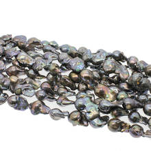 Perla Natural de agua dulce barroca Irregular negra, joyería de estrella de partículas grandes, collar, pulsera, pendientes, accesorios de joyería 2024 - compra barato