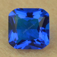 Распродажа 3x3 ~ 12x12 мм 5A глубокий Новый Голубой Цвет Свободно сидящий стеклянный камень квадратный Форма Octangle принцессы граненого стекла искусственные камни для ювелирных изделий 2024 - купить недорого