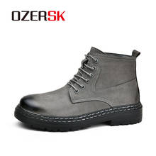 OZERSK Men Boots New Spring Autumn Winter Comfy Retro Original Durable Outsole Men Casual Boots Classic Fashion Brand Men Shoes 2024 - buy cheap