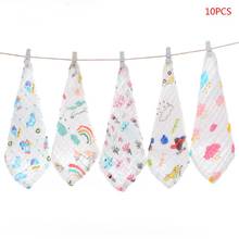 10 Pcs Baby Muslin Washcloth Cotton Gauze Infant Face Towel Newborn Handkerchief 87HD 2024 - buy cheap