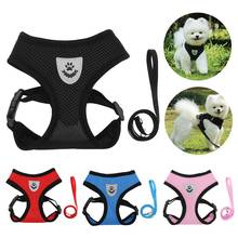 Breathable Mesh Small Dog Pet Harness And Leash Set Puppy Cat Vest Harness Collar For Chihuahua Pug Bulldog Cat Arnes Perro 2024 - buy cheap