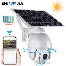 SHIWOJIA-cámara IP Solar para exteriores, sistema de vigilancia CCTV con detección de movimiento PIR, impermeable, batería inalámbrica de seguridad de 1080P, IP66 2024 - compra barato