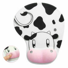 Gameing Mouse Pat with Wrist Rest Cartoon 3D Cute Cow Pattern NonSlip MousePad Comfortable Computer MousePad For PC Laptop Games 2024 - buy cheap