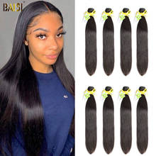 BAISI Hair Unprocessed Peruvian Human Hair 10A Raw Virgin Hair Straight 4 Bundles 100% Human Hair 2024 - buy cheap