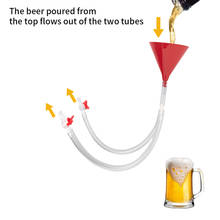 Embudo de llenado de plástico para cerveza, tubo de tubería de líquido de vino, manguera de válvula de doble tubo para cerveza de cumpleaños, herramienta de Bar para fiesta de beber 2024 - compra barato
