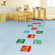 Cartoon Children's Floor Stickers Home DecorJumping Grid Game for Kids Room Decor Nursery Study Decals Kindergarten Room Decor 2024 - buy cheap