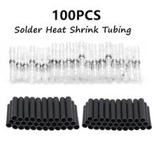 100PCS Waterproof Solder Seal Sleeve Splice Terminals Heat Shrink Tubing Electrical Wire Butt Connectors Kit Assortment 2024 - buy cheap