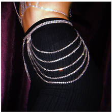 Multi Layers Waist Chain Women Blingbling Sexy Rhinestone Belly Chain Silver Alloy Corset Belt NIght Club Dance Belt Decoration 2024 - buy cheap