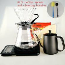 2020 New V60  Filter Cup Coffee  Strainer Set Electronic Coffee Scale 350ml Coffee Kettle Filter Cold  Dripper Barista Tools 2024 - compre barato