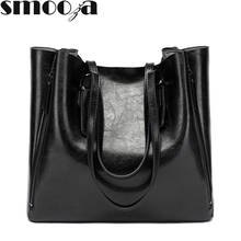 SMOOZA New Fashion Luxury Women's Handbag Women Large Tote Bag Female Bucket Shoulder Bags Lady Leather Shopping Messenger Bag 2024 - buy cheap