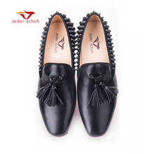 Men Loafers Fashion Shoes Heel Rivet Rivet Design Fringed Leather Uppers Matte Men'S Wedding And Banquet Shoes Men Flats 2022 - buy cheap