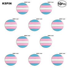 Transgender Pride Lapel Pin Flag badge Brooch Pins Badges 10Pcs a Lot 2024 - buy cheap