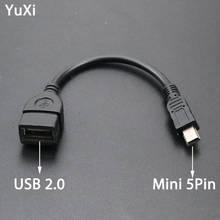 YuXi-Mini USB B de 5 pines, Adaptador convertidor macho A USB 2,0 A hembra, sincronización de datos, Cable OTG para MP3, MP4, GPS, teléfono móvil 2024 - compra barato