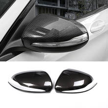 Car styling ABS Carbon fiber for Mercedes Benz C E class W205 W213 GLC X253 rearview mirror frame door mirror covers accessories 2024 - buy cheap