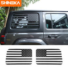 SHINEKA Car Stickers For Jeep Wrangler JL 4Doors Car Rear Window Decoration Stickers Accessories For Jeep Wrangler JL 2018-2020 2024 - buy cheap