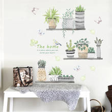 Pegatinas de pared de mariposas y plantas de jardín, decoración del hogar, sala de estar, cocina, calcomanías de pared DIY, Mural, arte, 20518 2024 - compra barato