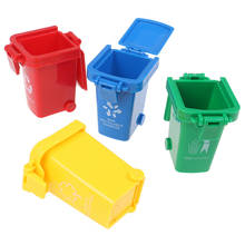 4pcs/set Mini Trash Can Toy Garbage Truck Cans Curbside Vehicle Bin Toys Kid Simulation Furniture Toy Gift 2024 - buy cheap