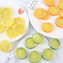 Мини искусственные фруктовые муляж лимона ломтики 3 цвета смолы поддельные искусственные фрукты модель вечерние кухонные Свадебные украшения QW183 2024 - купить недорого