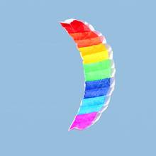 Kitesurfing Stunt-cometa deportiva de doble línea arcoíris, paracaídas suave, Parafoil, surf, gran cometa voladora para playa al aire libre, 1,4/2/2.7m 2024 - compra barato