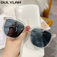 Oulylan-gafas de sol cuadradas para hombre y mujer, lentes polarizadas de diseñador de marca Vintage, negras, transparentes, sombra de viaje, UV400 2024 - compra barato