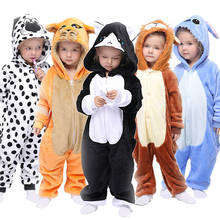 Kigurumi-Pijama de unicornio para niños y niñas, ropa de dormir de franela con diseño de Panda, traje de invierno 2024 - compra barato