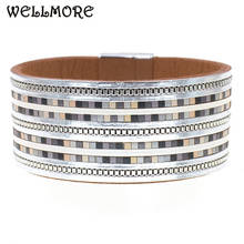 Leather Bracelets For Women Trendy bracelet Femme Wrap Bracelets & Bangles fashion Jewelry 2024 - buy cheap