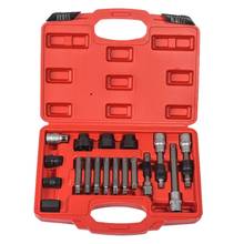 Hot Sale 18Pcs Alternator Repair Tool of Alternator Freewheel Pulley Puller Removal Socket Tool Kit 2024 - buy cheap