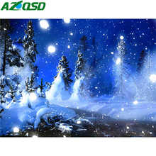 AZQSD pintura de diamante cuadrado completo bordado de diamantes de nieve venta decoración del hogar imagen de diamantes de imitación artesanía regalo 2024 - compra barato