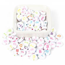 100Pcs Mixed Heart Letter Acrylic Bead 12x11mm For Jewellery Marking Loose Spacer Bead Bracelet Necklace Charm Jewelry Finding 2024 - buy cheap