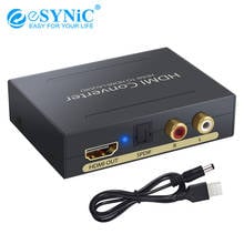 eSYNiC 1080P HDMI-compatible Converter To Optical TOSLINK SPDIF & Analog RCA L/R Stereo Audio Extractor 3D Audio Splitter 2024 - buy cheap