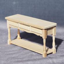 1:12 Miniature Dollhouse 3D Wooden Furniture Mini Simulated Bedroom Table Desk Furniture Model DIY Dollhouse Accessory 2024 - buy cheap