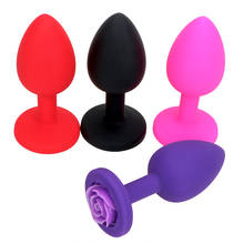 IKOKY-juguetes sexuales de silicona para mujeres, productos eróticos de flores rosas, masaje de próstata, tapón Anal 2024 - compra barato