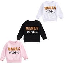 FOCUSNORM От 0 до 6 лет I Love Mama мини-Одежда для новорожденных Одежда для маленьких девочек футболки на мальчиков леопардовой расцветки с длинными рукавами с буквенным принтом; Пуловер Топы на осень 2024 - купить недорого