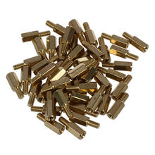 50 Pcs Brass Screw Thread PCB Stand-off Spacer M3 Male x M3 Female 6mm 2024 - buy cheap