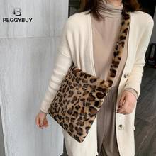 Fashion Leopard Crossbody Handbag Women Plush Casual Shoulder Messenger Bag Fashion Female  Vintage Crossbody Bags Dropshipping 2024 - buy cheap