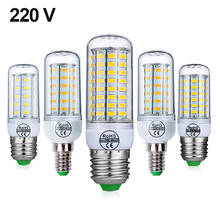 E27 LED Lamp E14 LED Bulb SMD5730 220V Corn Bulb 24 36 48 56 69 72LEDs Chandelier Candle LED Light For Home Decoration 2024 - buy cheap