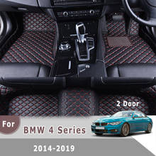 Автомобильные коврики RHD на заказ для BMW 4 серии 2 двери 2019 2018 2017 2016 2015 2014 аксессуары для интерьера автомобиля коврик на пятку ножная педаль коврик 2024 - купить недорого
