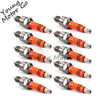 10pcs Motorcycle Spark Plug A7TJC Modification GY6 50cc 70cc 90cc 110cc 125cc ATV Dirt Bike 150cc Moped Scooter 3 Electrode 2024 - buy cheap