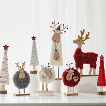 Creative Desktop Decorations Handmade Wool Felt Christmas Tree Elk Furnishing Articles Shopping Counter Home Office Desk Decor 2024 - buy cheap