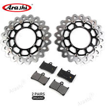 ARASHI CNC Front Brake Disc Brake Pads For YAMAHA FZ1 1000 2010 - 2014 Motorcycle Rotors Disk Front Pads FZ-1 2011 2012 2013 2024 - buy cheap