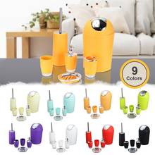 6Pcs Lotion Bottle Toothbrush Mouthwash Cup Waste Bin Bathroom Accessory Set 2024 - buy cheap