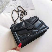 2022 Simple Fashion Shoulder Bag Rivet Chain high quality PU Leather Crossbody Bags For Women Lady Luxury designer Small Handbag 2024 - buy cheap