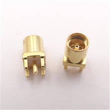 100pcs Brass MMCX MMCX-JE  Female jack Socket center PCB Mount RF Coaxial Connector With Solder Straight 2024 - buy cheap