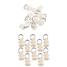 20Pcs Glide White Drape Curtain Hooks Glider Rail Track Runner 20mm/15mm 2024 - buy cheap