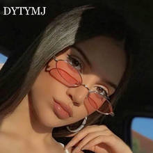 DYTYMJ-gafas De Sol ovaladas pequeñas para mujer, lentes De diseñador De marca, De aleación De Metal, Retro 2024 - compra barato